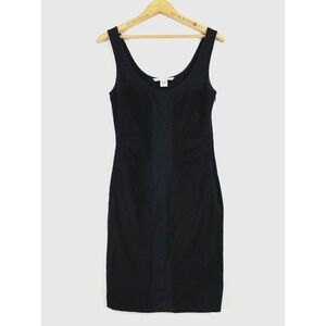 DIANE VON FURSTENBURG Little Black Dress Bodycon Stretch Sz 8 Sleeveless Stretch